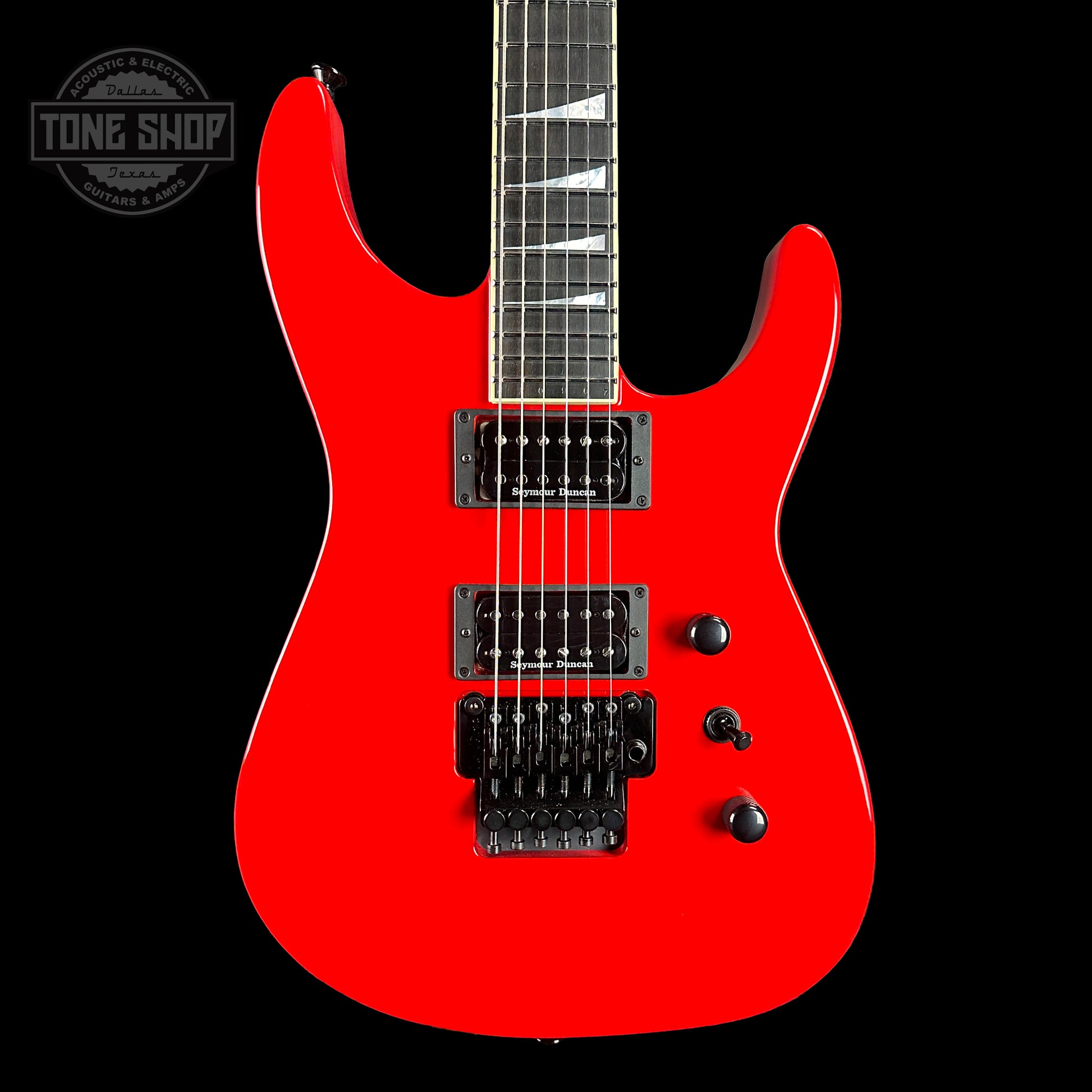 Front of Jackson Custom Shop SL2H Ferrari Red.