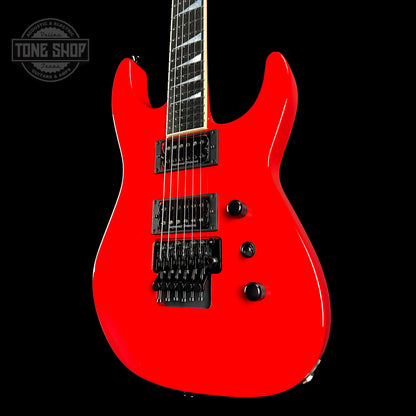 Front angle of Jackson Custom Shop SL2H Ferrari Red.