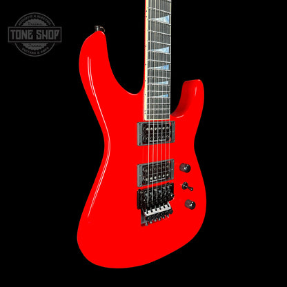 Front angle of Jackson Custom Shop SL2H Ferrari Red.