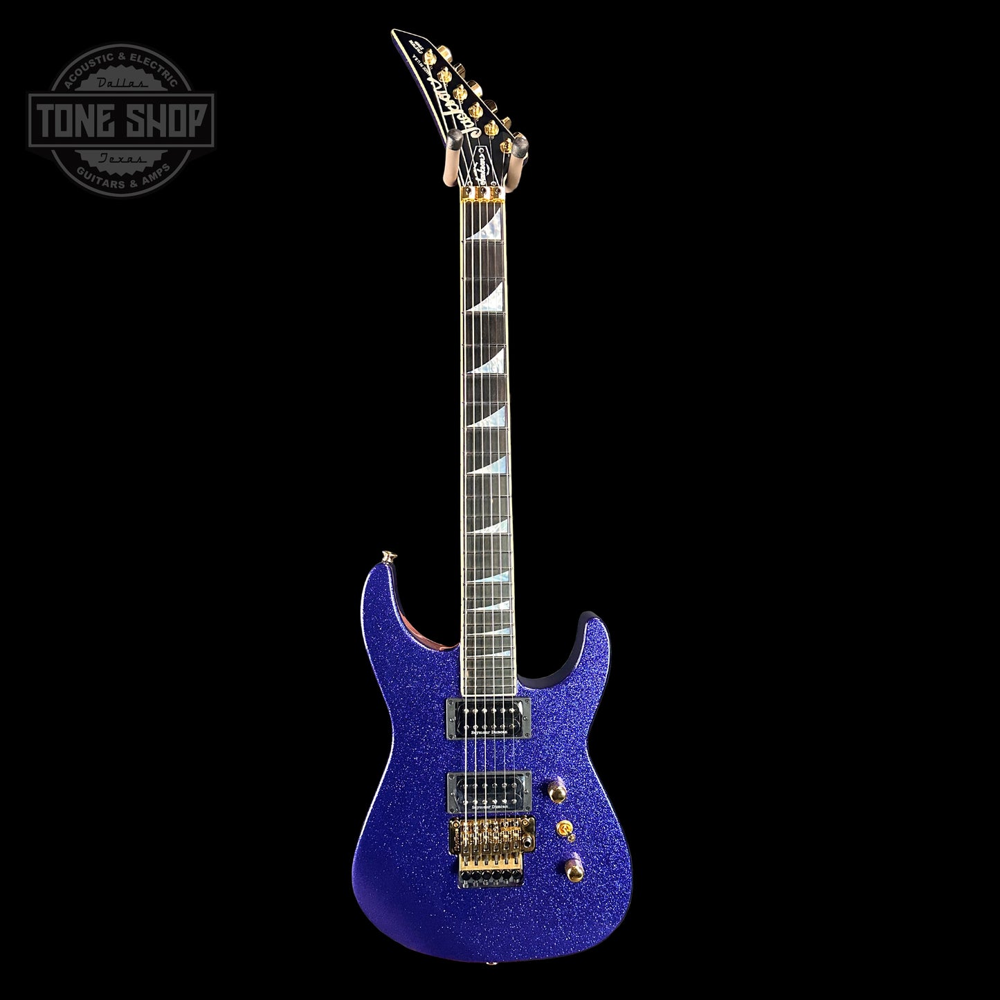 Full front of Jackson Custom Shop SL2H Purple Sparkle.