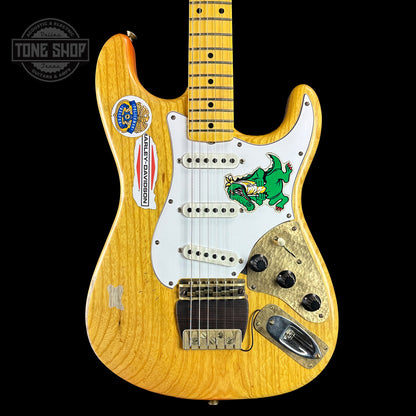 Front of Fender Custom Shop Jerry Garcia Alligator Strat Masterbuilt by Austin MacNut.