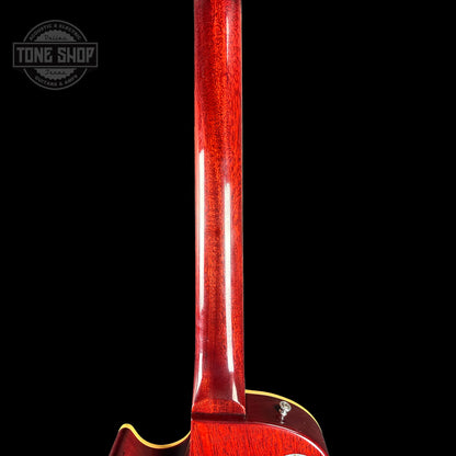 Back of neck of Gibson Custom Shop Made 2 Measure 1959 Les Paul Standard Chambered SITF Tejas Burst Light Murphy Aged Double Cream.