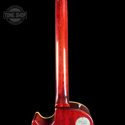 Back of neck of Gibson Custom Shop Made 2 Measure 1959 Les Paul Standard Chambered Lemon Burst Murphy Lab Heavy Aged.