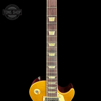 Fretboard of Gibson Custom Shop Dealer's Choice 1958/60 Neck Les Paul Standard Chambered Lemon Burst Murphy Lab Ultra Light Aged.