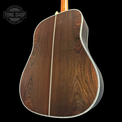 Back angle of Martin Custom Shop D-45 Adirondack/Brazilian Rosewood.