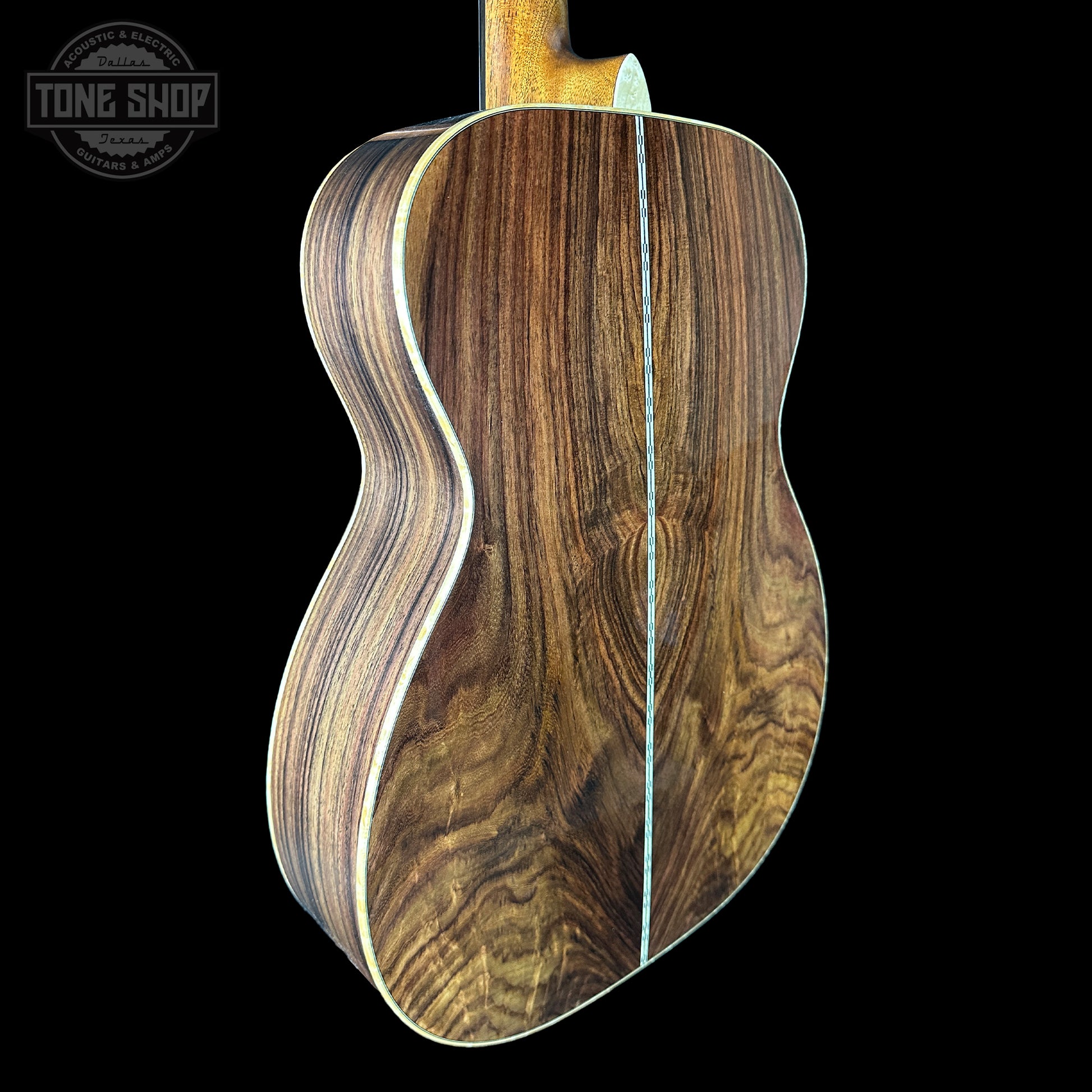 Back angle of Martin Custom Shop 28/45 Style 00-14F Italian Alpine Spruce/WEIR.