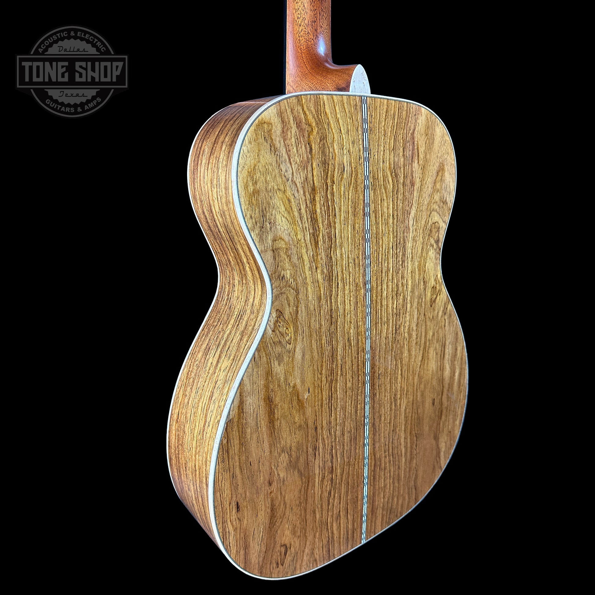 Back angle of Martin Custom Shop 28/45 Style 00-14F Italian Alpine/Guatemalan RW.