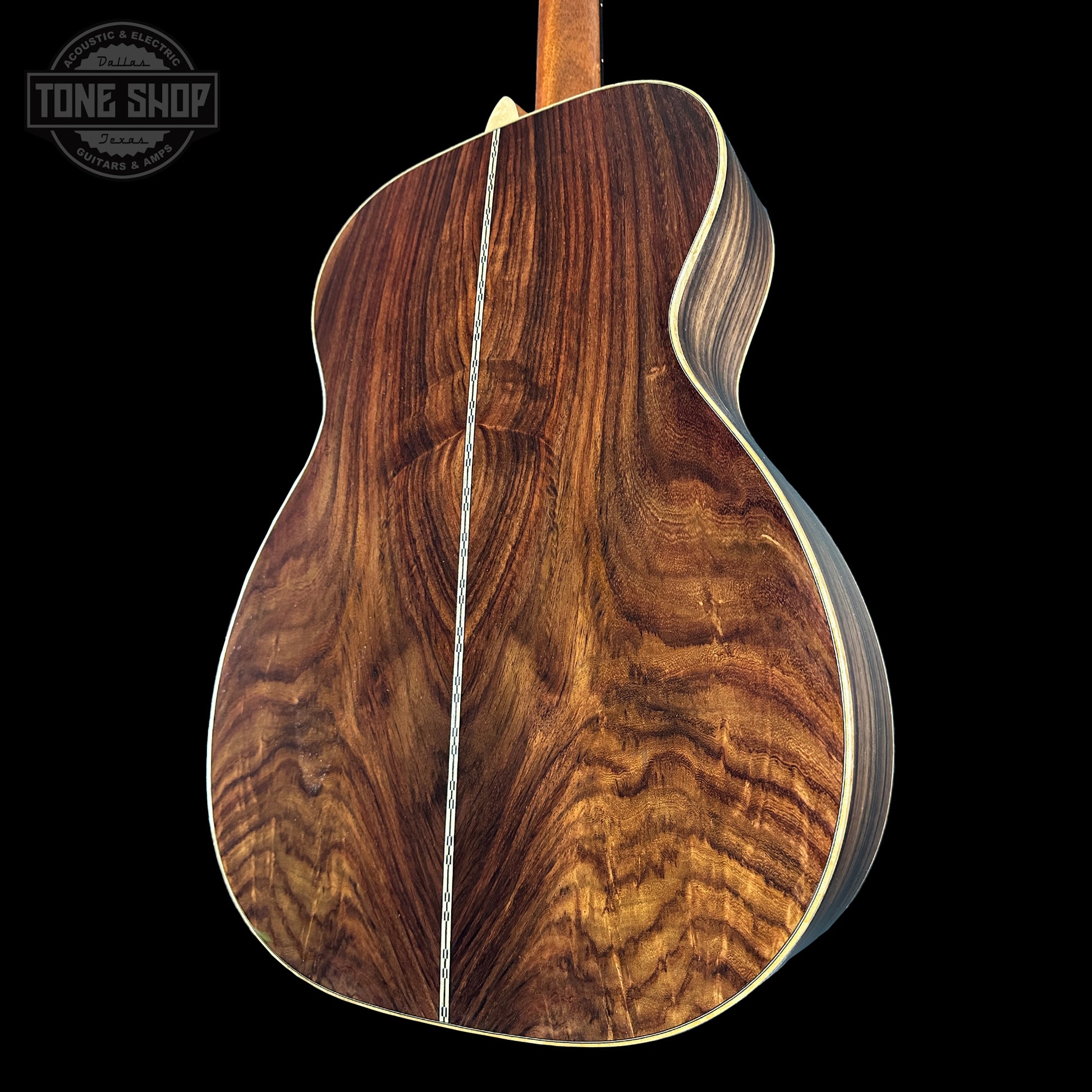 Back angle of Martin Custom Shop 28/45 Style 00-14F Italian Alpine Spruce/WEIR.