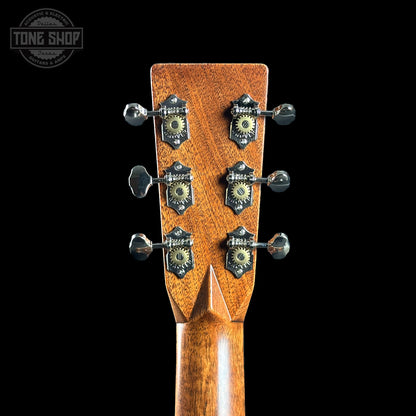 Back of headstock of Martin Custom Shop 28/45 Style 00-14F Italian Alpine Spruce/WEIR.