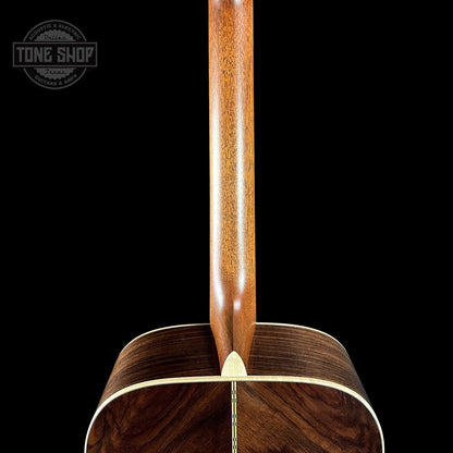 Back of neck of Martin Custom Shop 28 Style Dread Adirondack/WEIR Ambertone.