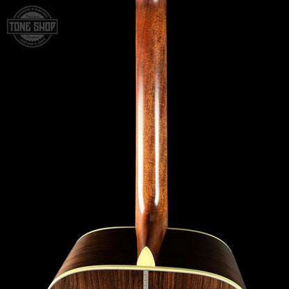 Back of neck of Martin Custom Shop Shop Dread Adirondack/WEIR 1935 Sunburst.