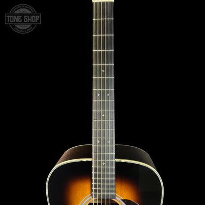 Fretboard of Martin Custom Shop Shop Dread Adirondack/WEIR 1935 Sunburst.