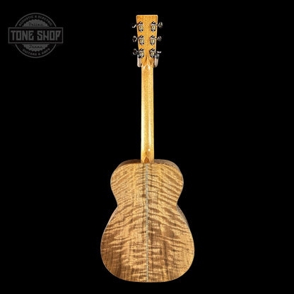 Full back of Martin Custom Shop 28 Style 00-14F Italian Alpine Spruce/Exceptionally Figured Black Walnut.