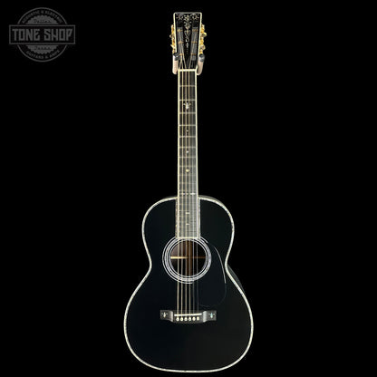 Full front of Martin Custom Shop 00-42 Torch Motif Black Sitka/EIR.