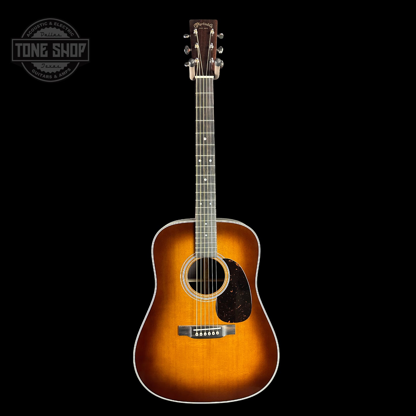 Full front of Martin D-28 Ambertone.