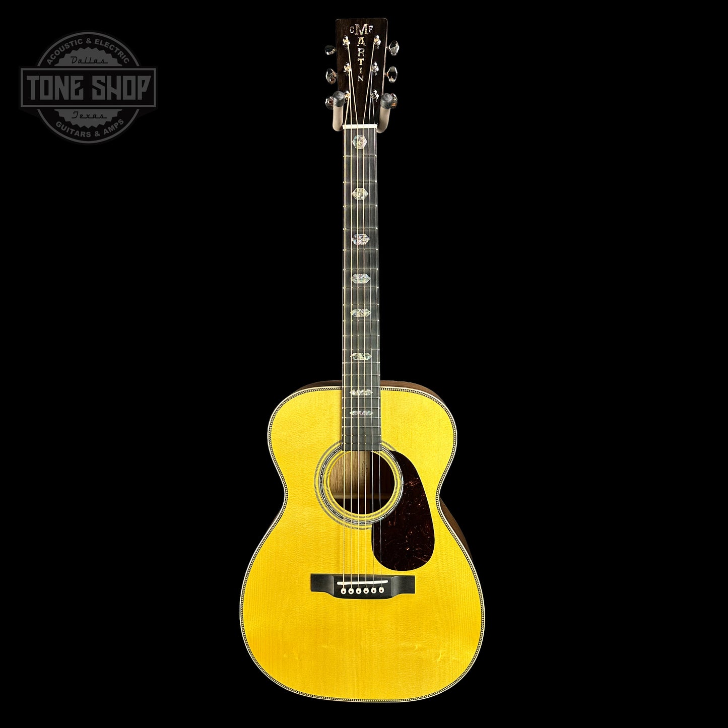 Full front of Martin Custom Shop 28/45 Style 00-14F Italian Alpine/Guatemalan RW.