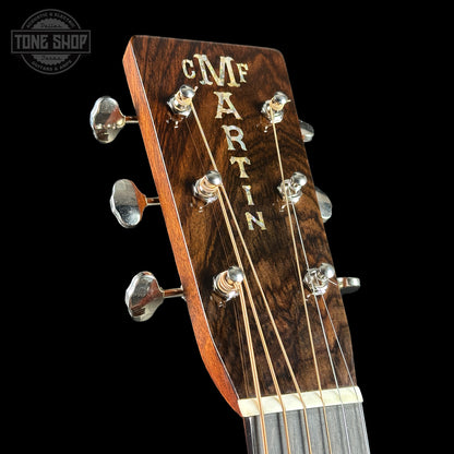 Headstock of Martin Custom Shop Shop Dread Adirondack/WEIR 1935 Sunburst.