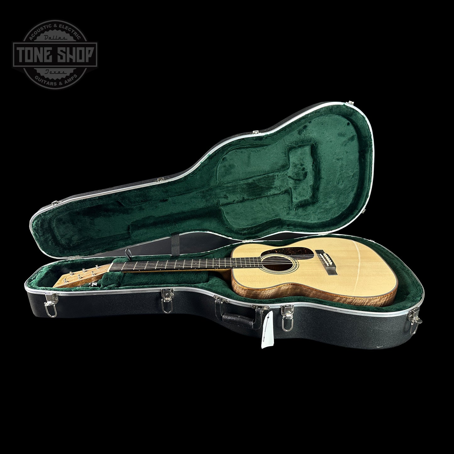 Martin Custom Shop 28 Style 00-14F Italian Alpine Spruce/Exceptionally Figured Black Walnut in case.