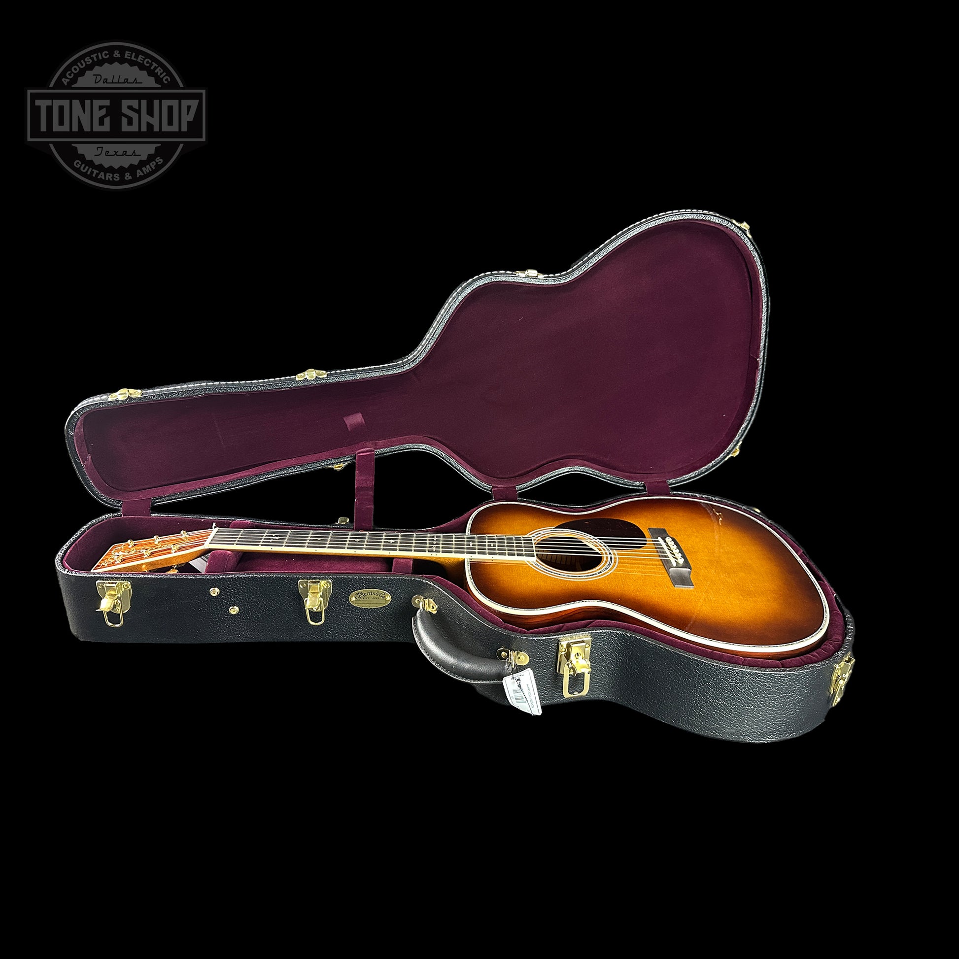 Martin Custom Shop OM-41 Ambertone Torch Motif Carpathian Spruce/Cocobolo in case.