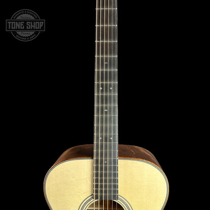 Fretboard of Martin Custom Shop 28 Style OM Italian Alpine Spruce/Exceptionally Figured Black Walnut.