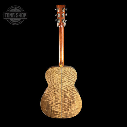 Full back of Martin Custom Shop 28 Style OM Italian Alpine Spruce/Exceptionally Figured Black Walnut.