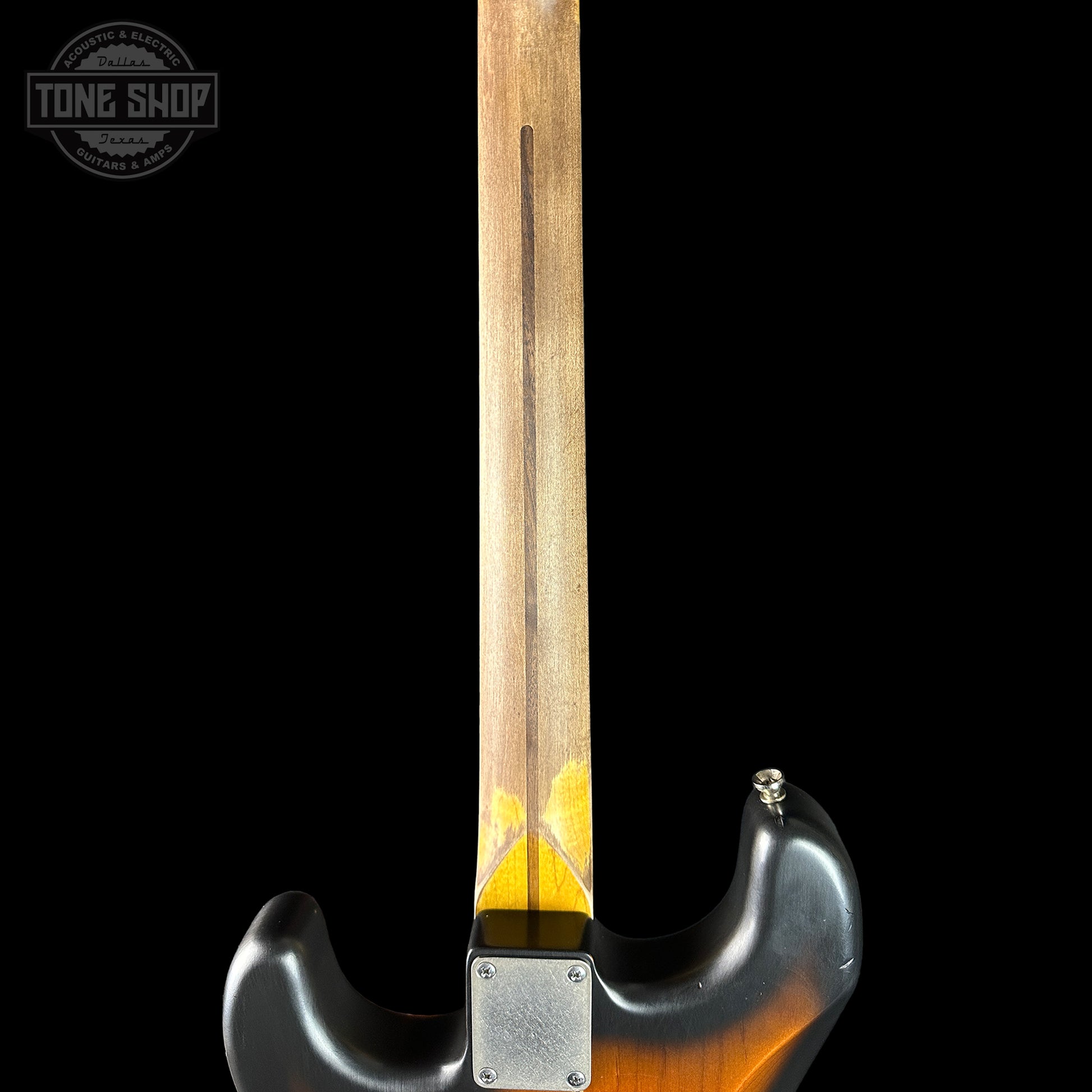 Back of neck of Nash S-57 Alder/MP 2-Tone Sunburst Medium Aging.