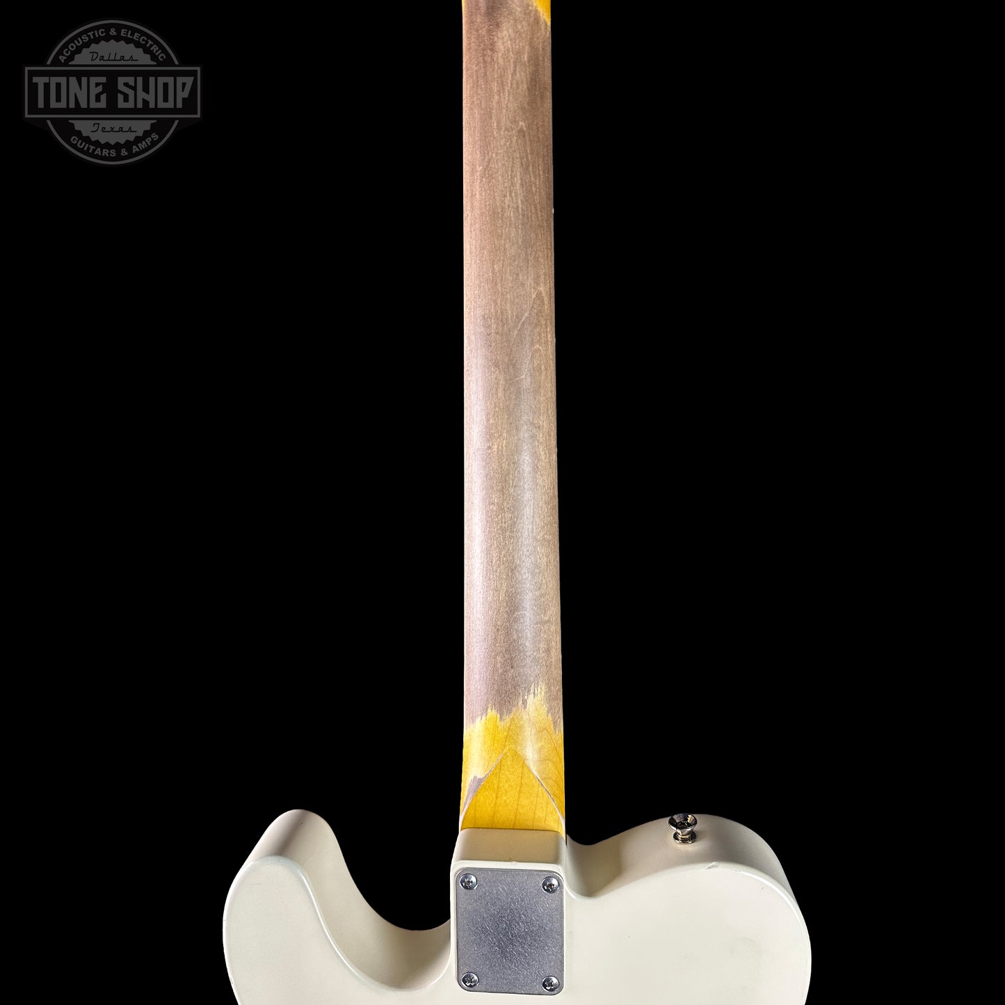 Back of neck of Nash T-63 Olympic White.