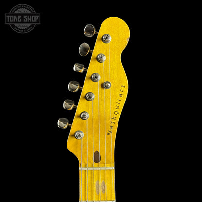 Headstock of Nash T-52 BSB Med Aging Lollar Charlie Christian Neck PU.