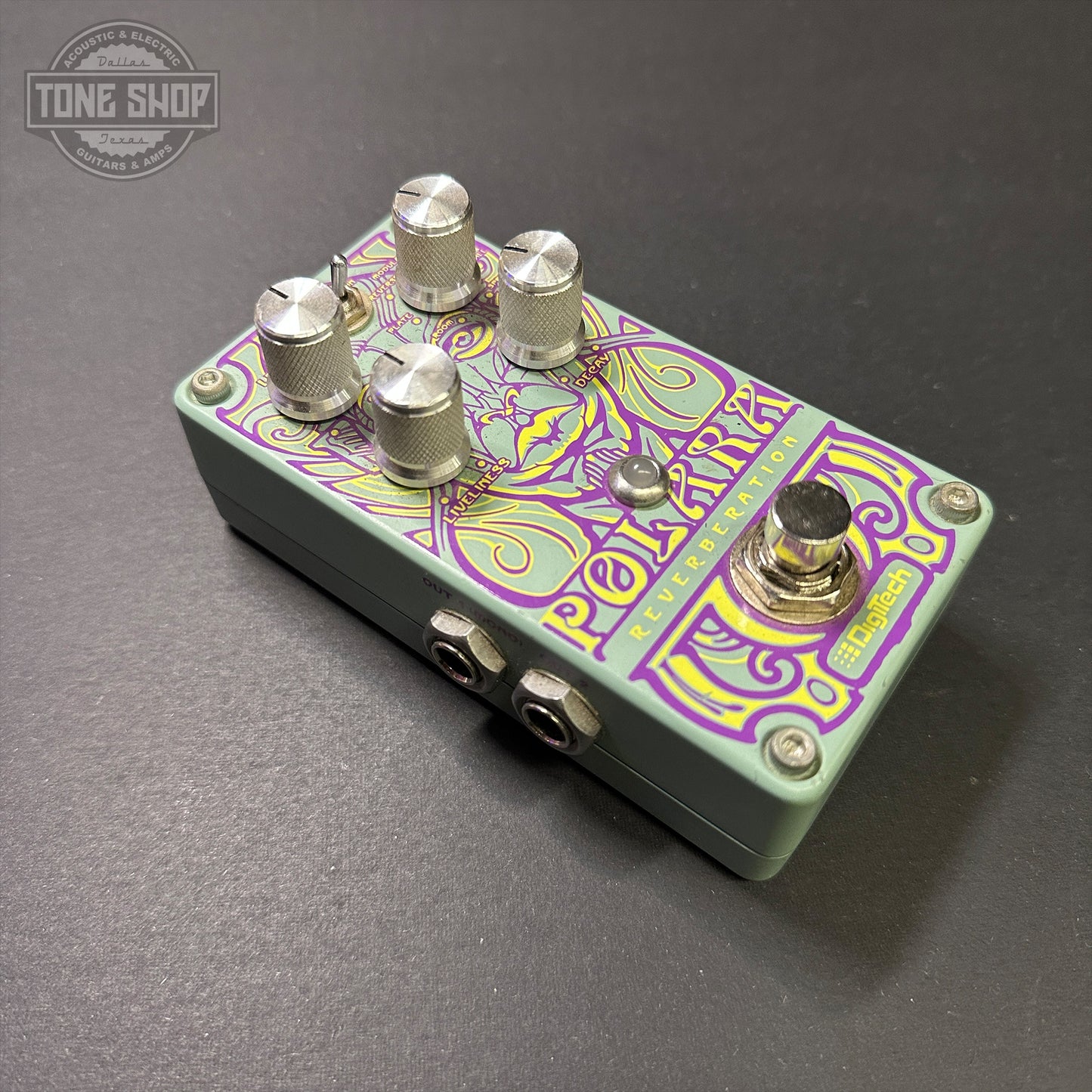 Top angle of Used Digitech Polara Reverb Pedal.