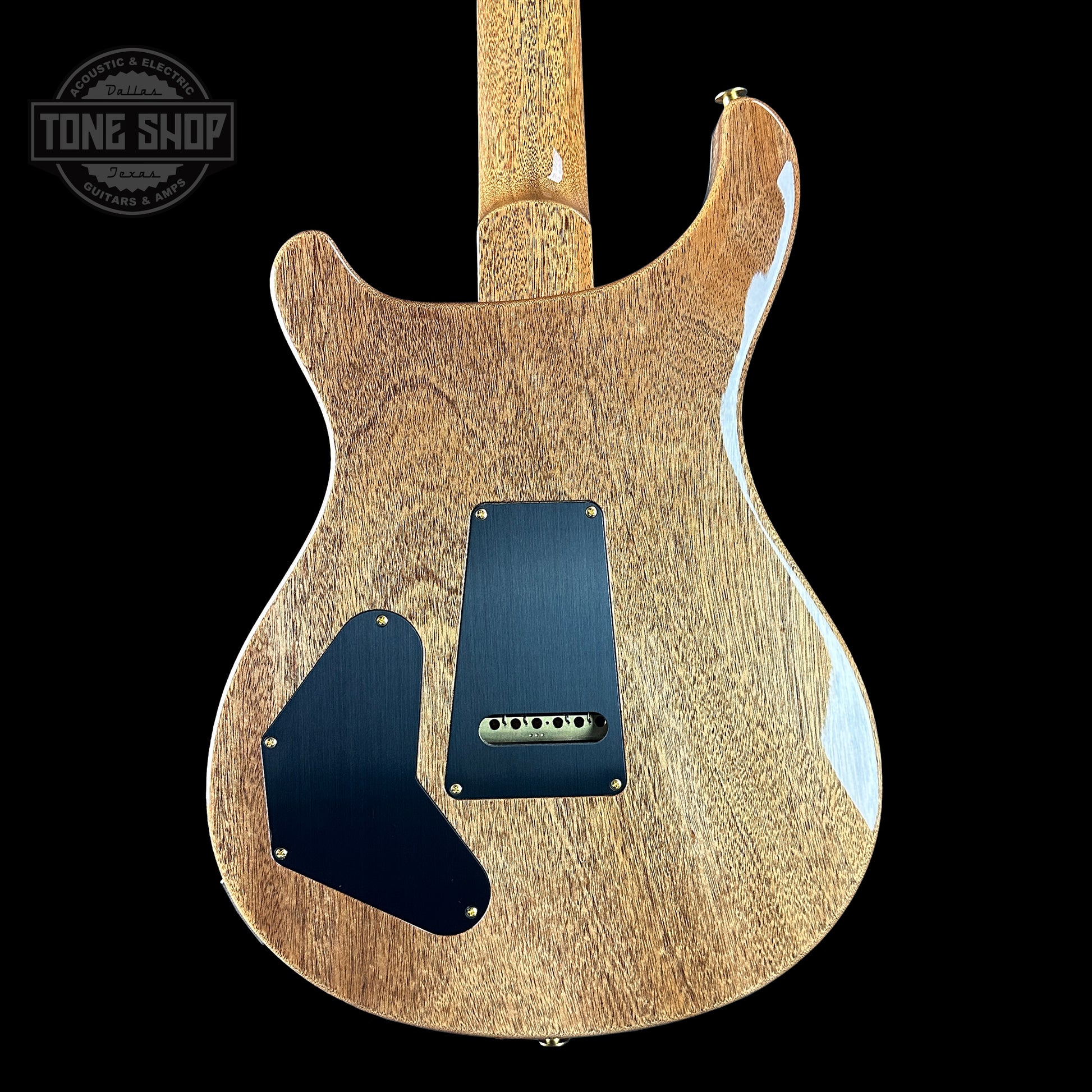 Back of PRS TSG Anniversary Wood Library Artist DGT Gold Storm Fade Brazilian Rosewood.