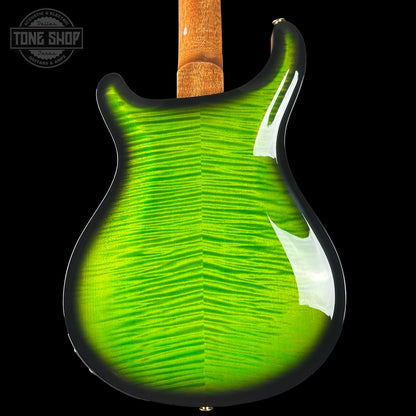 Back of PRS Wood Library Hollowbody II Piezo 10 top Eriza Verde Smokeburst Brazilian RW.