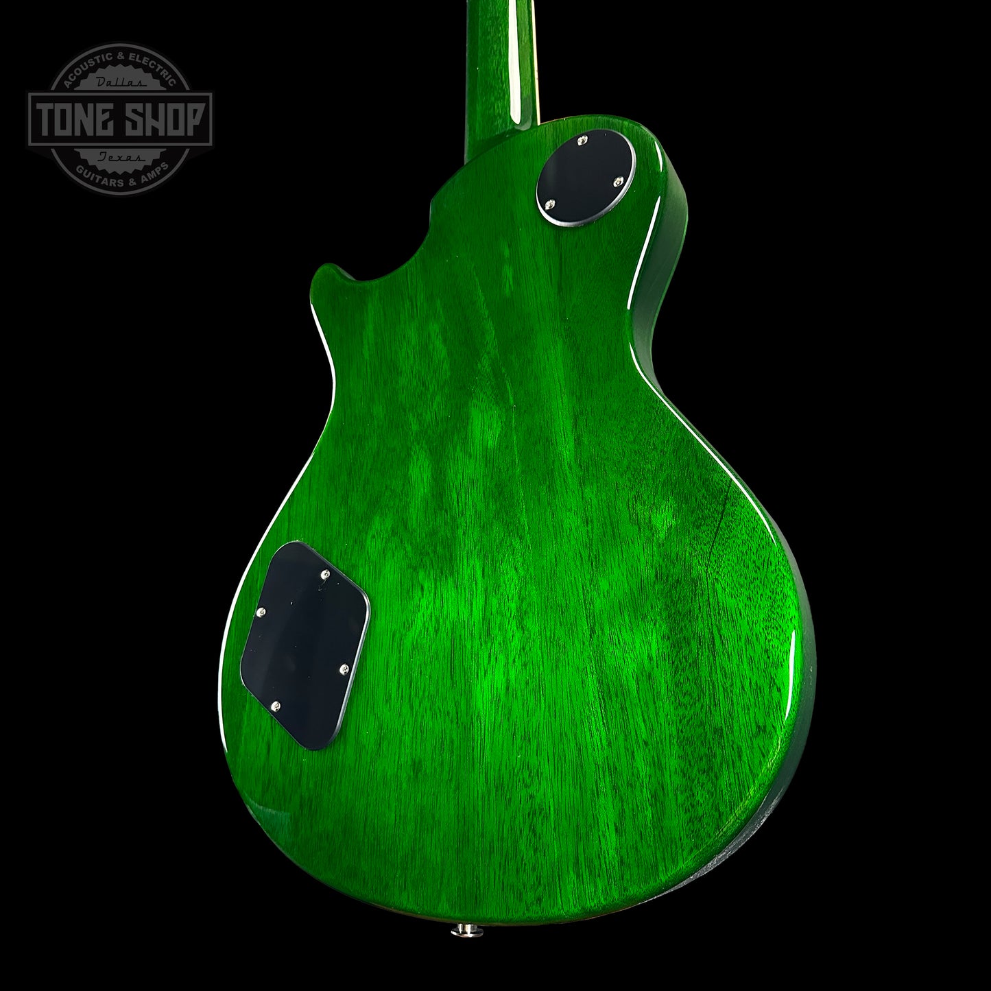 Back angle of PRS S2 McCarty 594 Singlecut 2024 Spec TSG Quilt Top Eriza Verde.