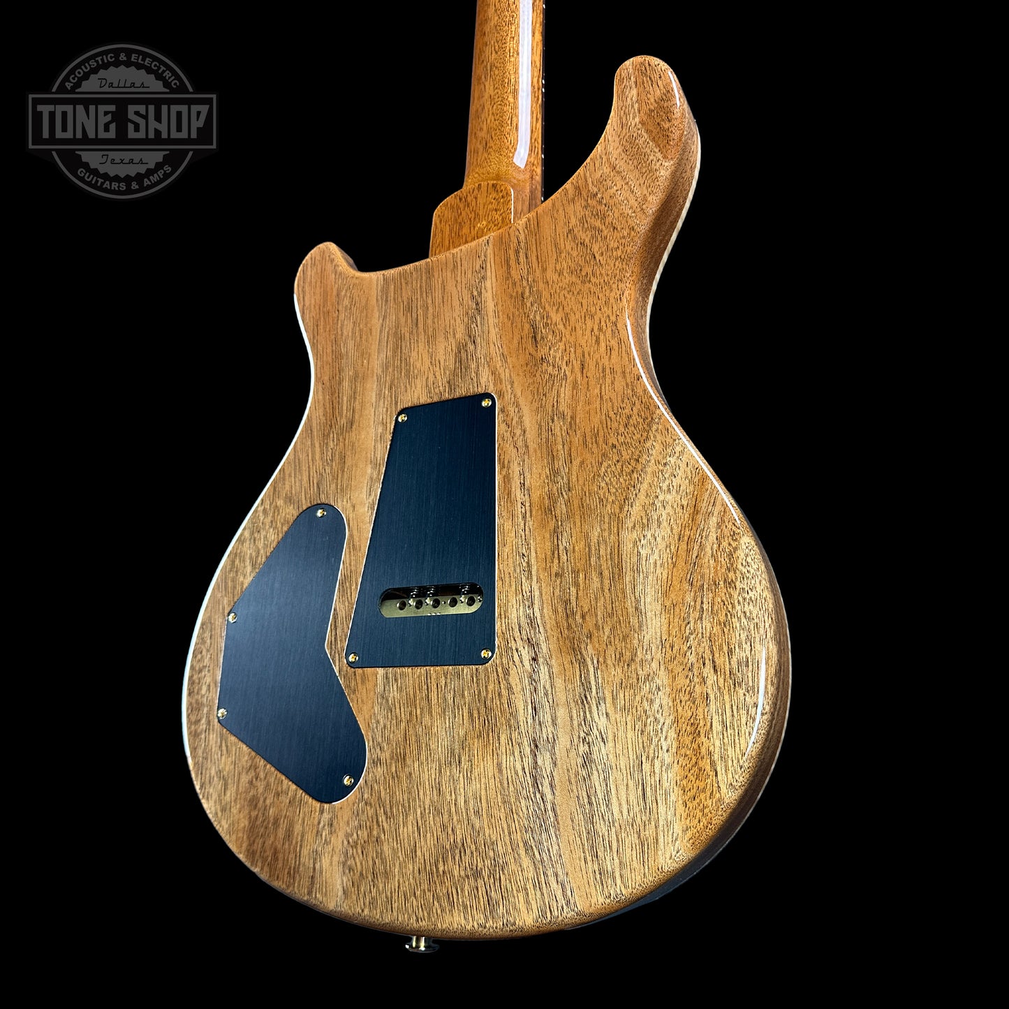 Back angle of PRS TSG Anniversary Wood Library Artist DGT Frostbite Smokeburst.