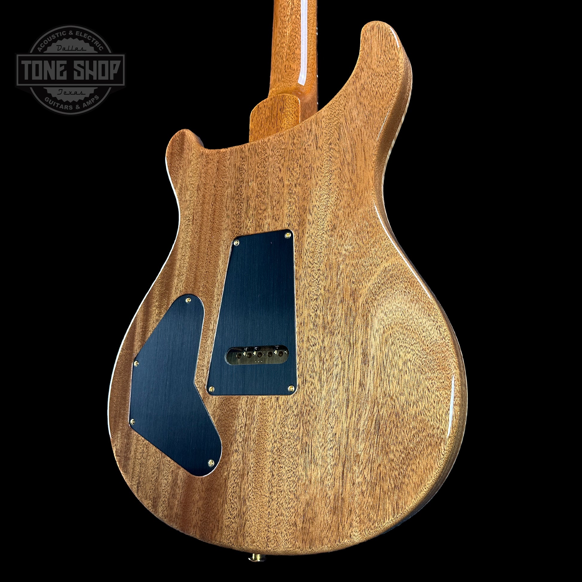 Back angle of PRS TSG Anniversary Wood Library Artist DGT Gold Storm Fade Brazilian Rosewood.