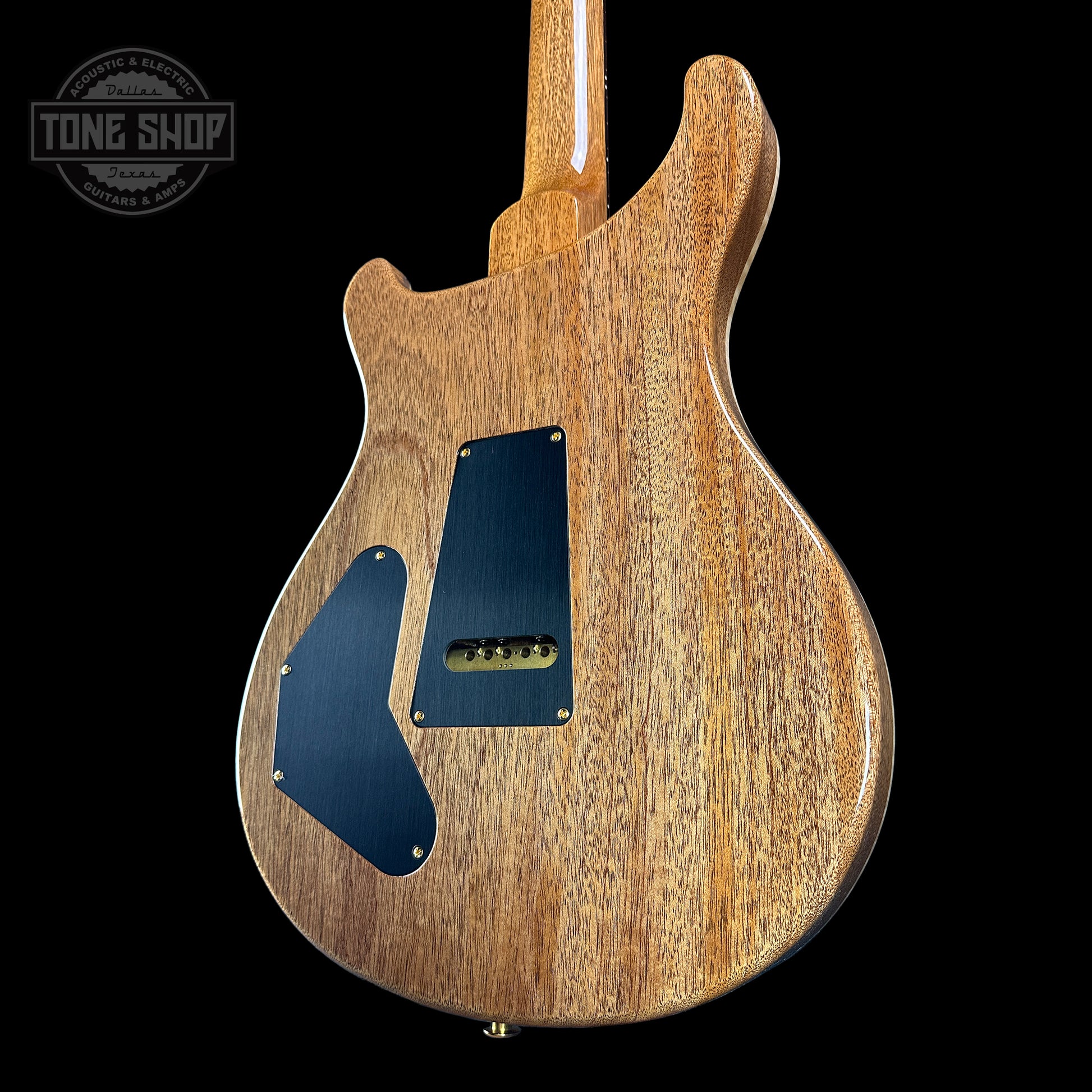 Back angle of PRS TSG Anniversary Wood Library Artist DGT Gold Storm Fade Brazilian Rosewood.