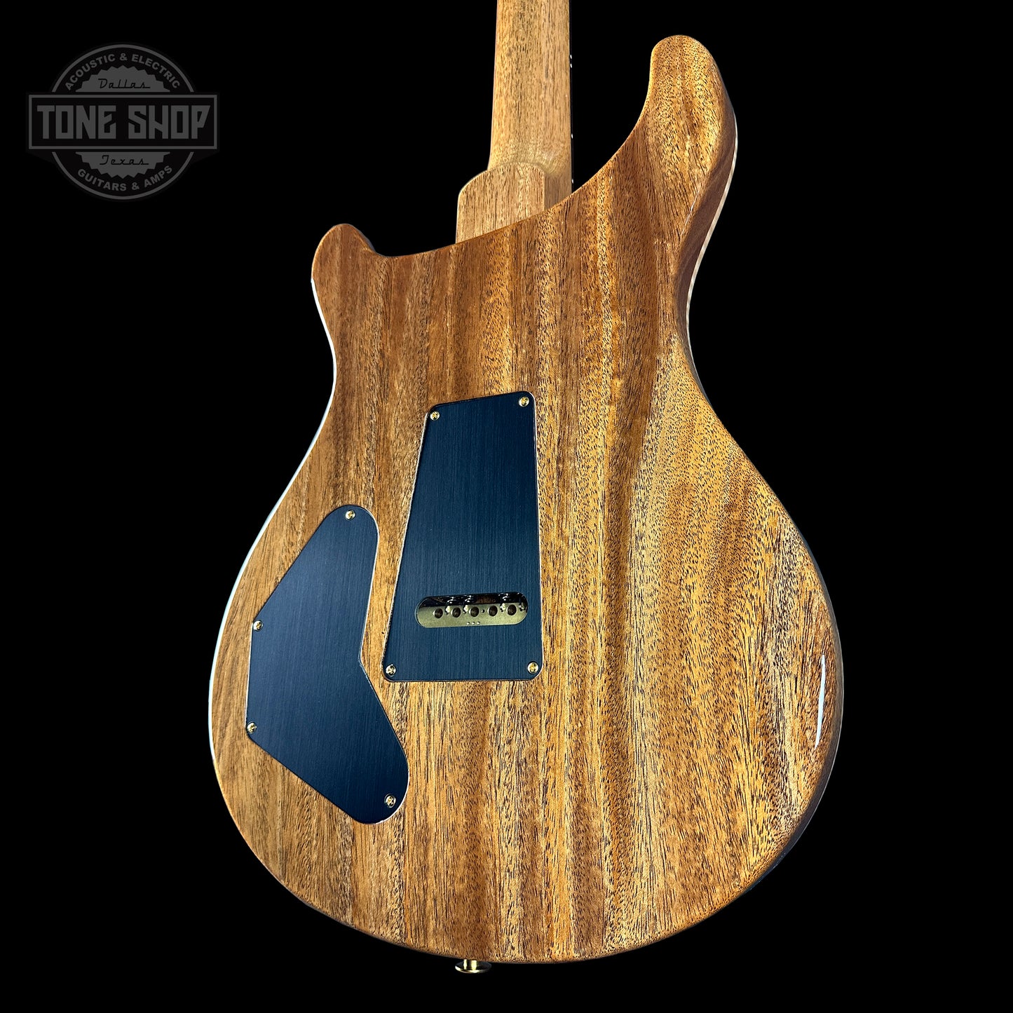 Back angle of PRS TSG Anniversary Wood Library Artist DGT Gold Storm Fade Brazilian Rosewood.