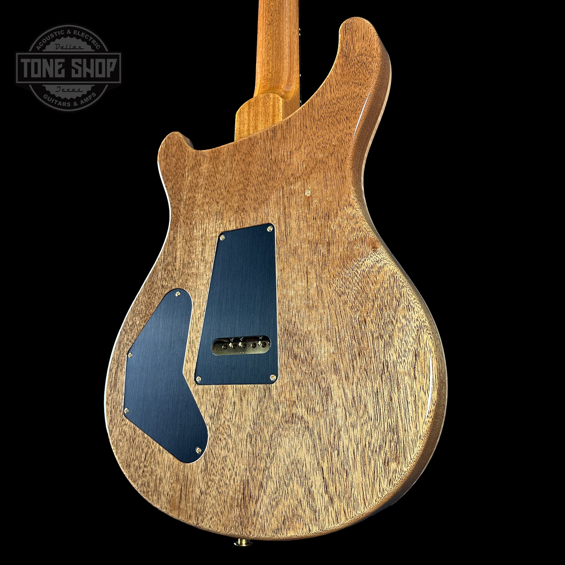 Back angle of PRS TSG Anniversary Wood Library Artist DGT Gold Storm Fade Brazilian Rosewood.