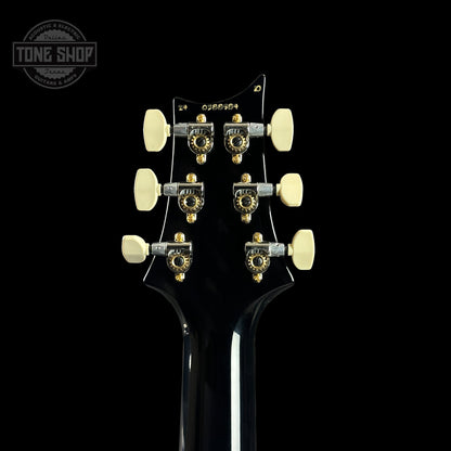 Back of headstock of PRS Special Semi-hollow Cobalt Smokeburst 10 Top Birds.