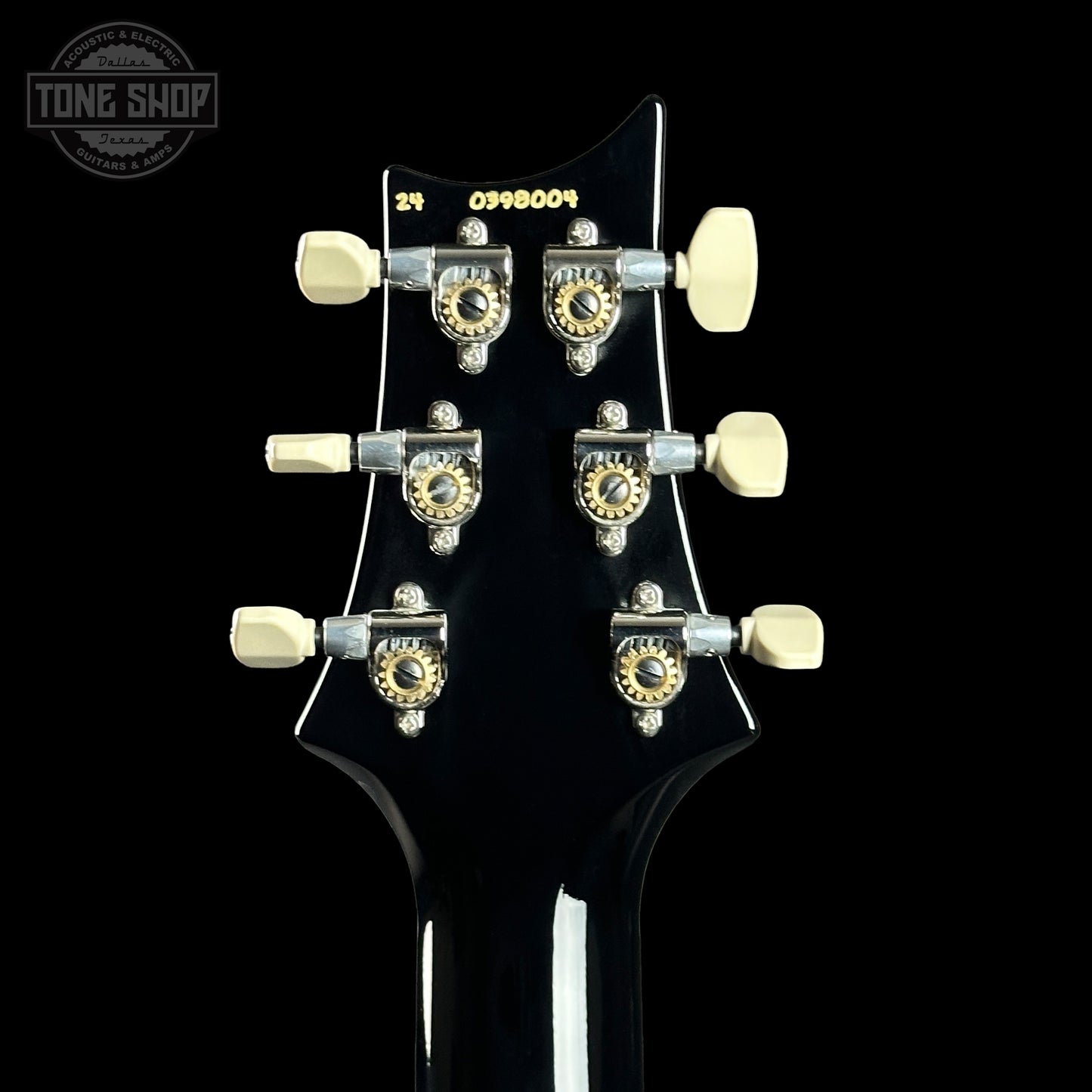 Back of headstock of PRS 40th Anniversary Custom 24 Limited Edition Sub Zero.