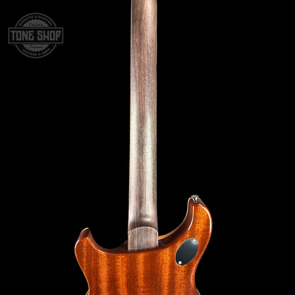 Back of neck of PRS Wood Library McCarty 594 Honey 10-top Brazilian FB.