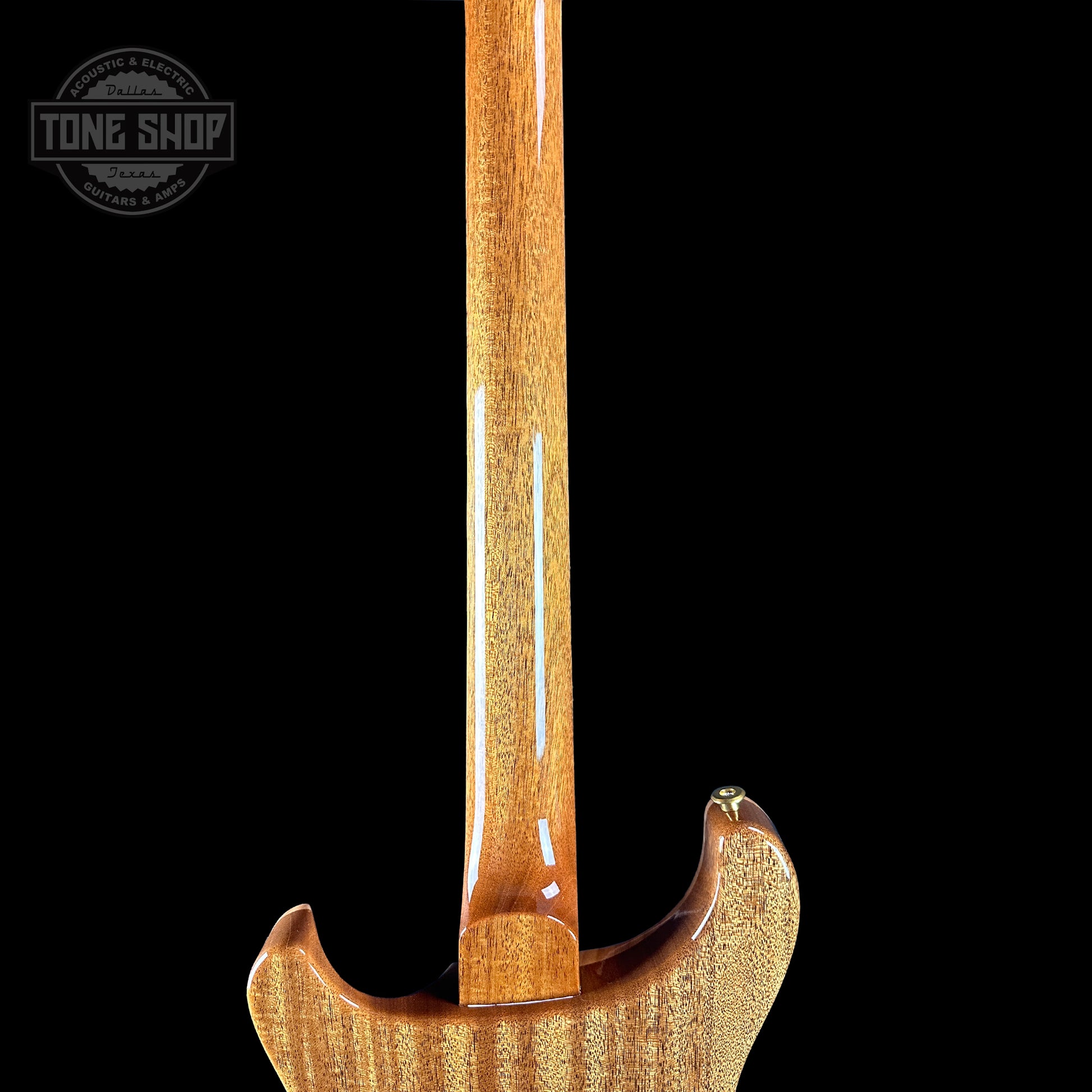 Back of neck of PRS TSG Anniversary Wood Library Artist DGT Frostbite Brazilian Rosewood.