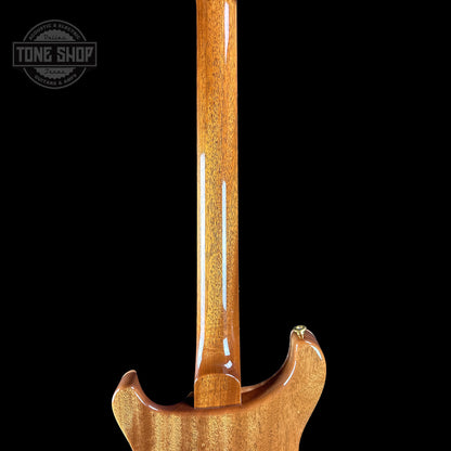 Back of neck of PRS TSG Anniversary Wood Library Artist DGT Gold Storm Fade Brazilian Rosewood.