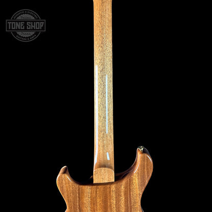 Back of neck of PRS TSG Anniversary Wood Library Artist DGT Gold Storm Fade Brazilian Rosewood.