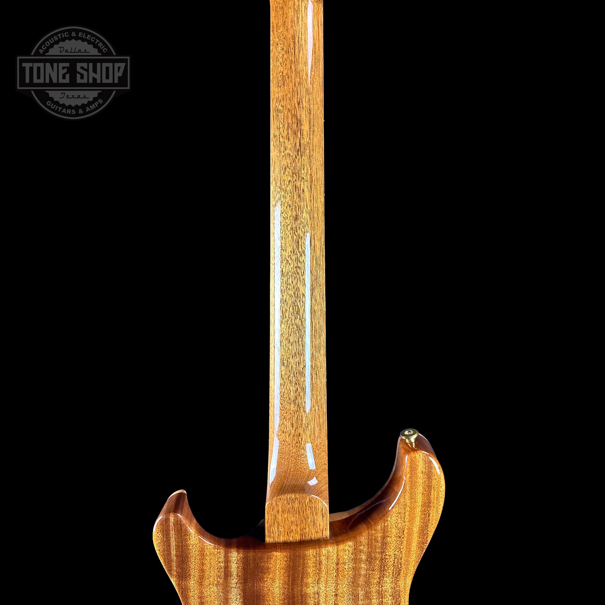 Back of neck of PRS TSG Anniversary Wood Library Artist DGT Frostbite Brazilian Rosewood.