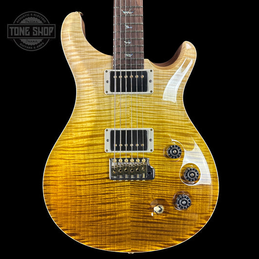 Front of PRS TSG Anniversary Wood Library Artist DGT Gold Storm Fade Brazilian Rosewood.