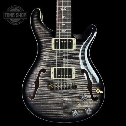 Front of PRS Hollowbody II Piezo 10-top Charocal.