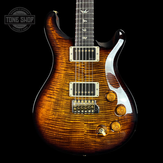 Front of PRS DGT Black Gold Wraparound Burst 10 Top Birds.