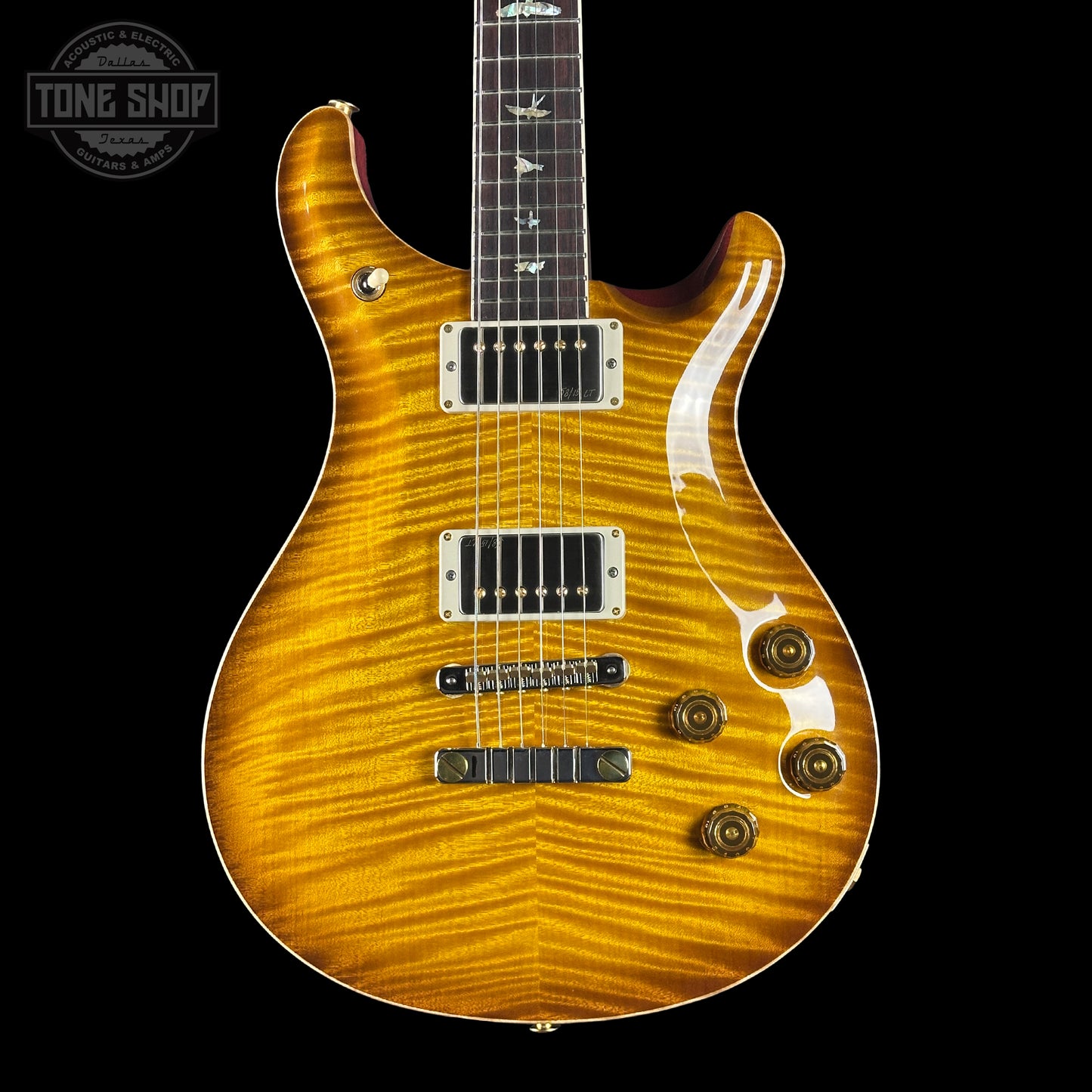 Front of PRS Paul Reed Smith McCarty 594 McCarty Sunburst 10 Top Birds.