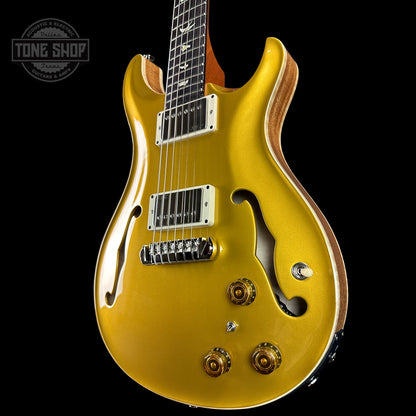 Front angle of PRS Hollowbody II Piezo Gold Top Birds.