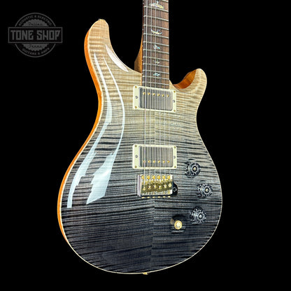 Front angle of PRS TSG Anniversary Wood Library Artist DGT Frostbite Brazilian Rosewood.